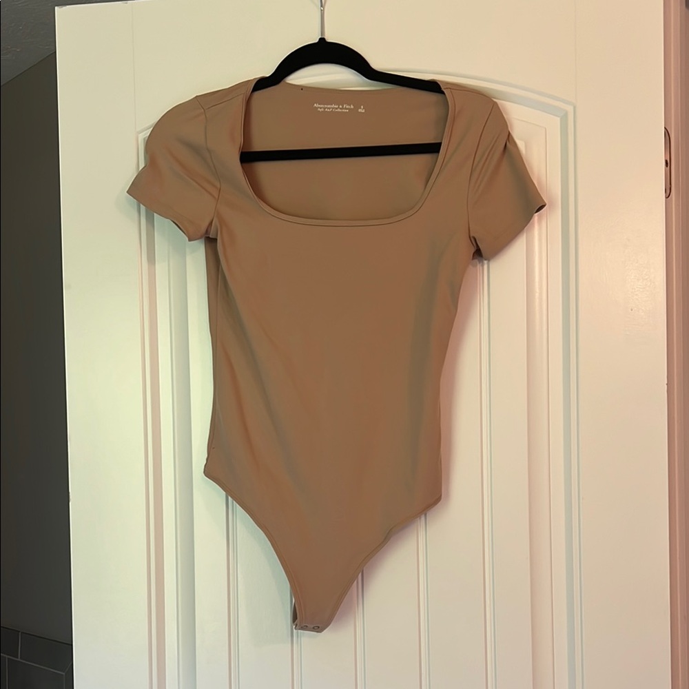 Abercrombie & Fitch Soft A&F Collection Bodysuit in Tan